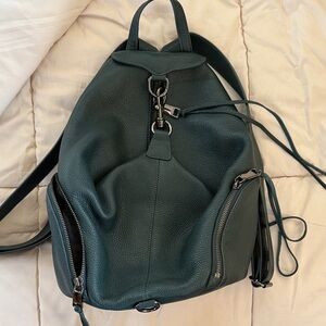 Rebecca Minkoff NWOT Julian Large Leather Backpack Dark Green